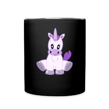 Cute Unicorn - Magic Gaze - Full Colour Mug - black - Front