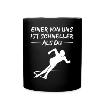 Speed Skating Faster Than You Gift - Full Colour Mug - black - Front