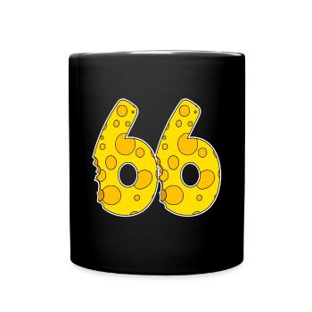 66 years of Lustig Käse - Full Colour Mug - black - Front