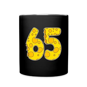 65 years of Lustig Käse - Full Colour Mug - black - Front