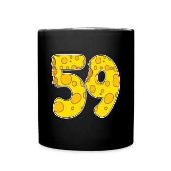 59 ans de Lustig Käse - Mug uni - noir - Devant