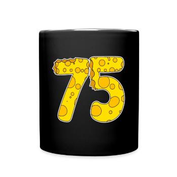 75 ans de Lustig Käse - Mug uni - noir - Devant