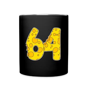 64 ans de Lustig Käse - Mug uni - noir - Devant