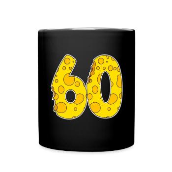60 ans de fromage Lustig - Mug uni - noir - Devant