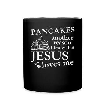 Amoureux des crêpes Enfants Jésus Foi - Mug uni - noir - Devant