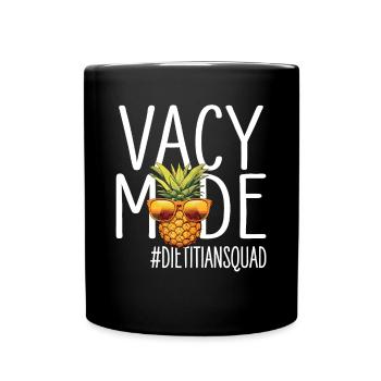 Ernährungsberater Urlaub Vacy Mode Diätassistent - Tasse einfarbig - Schwarz - Vorne