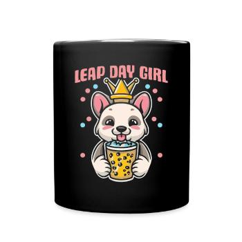 Leap Day Queen 29. Februar Geburtstag - Tasse einfarbig - Schwarz - Vorne