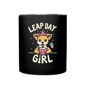 Leap Day Queen February 29 Birthday - Full Colour Mug - black - Front