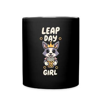 Leap Day Queen February 29 Birthday - Full Colour Mug - black - Front