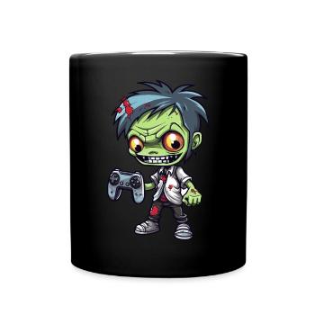 Mignon Zombie Joueur Gaming Zombie Lover - Mug uni - noir - Devant