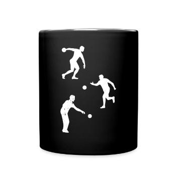 Boccia Silhouettes Boccia Player Silhouette - Tasse einfarbig - Schwarz - Vorne