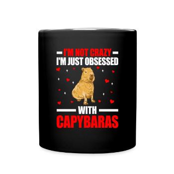 Capybara pas fou Capybara d’Amérique du Sud - Mug uni - noir - Devant