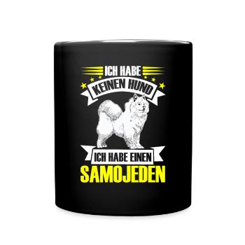 Samoyed is not just a dog sled dog - Full Colour Mug - black - Front