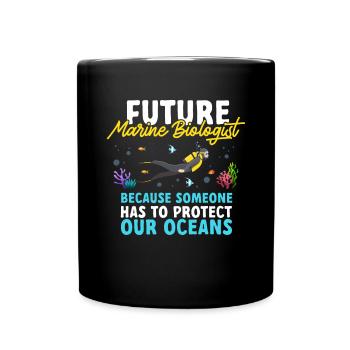 Marine Biology Ocean Marine Biologist - Full Colour Mug - black - Front