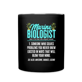 Marine Biology Ocean Marine Biologist - Full Colour Mug - black - Front