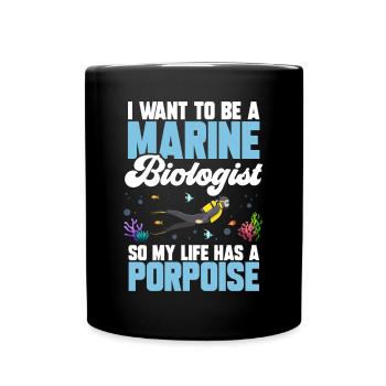 Marine Biology Ocean Marine Biologist - Full Colour Mug - black - Front