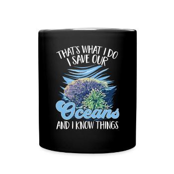 Marine Biology Ocean Marine Biologist - Full Colour Mug - black - Front