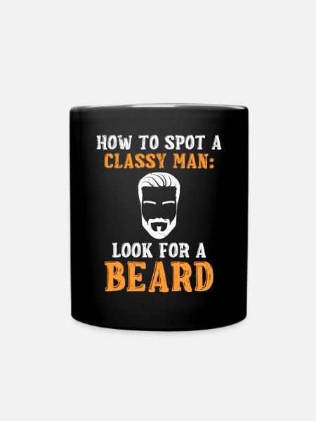 Giftidea Beard Men - Tasse einfarbig - Schwarz