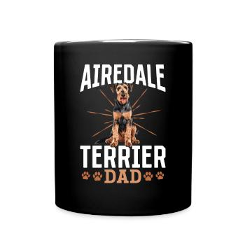 Airedale Terrier Dog Breed Airedale Terrier Dad - Tasse einfarbig - Schwarz - Vorne