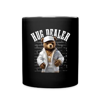 Gangster Hug Dealer Ours en peluche Drôle - Mug uni - noir - Devant