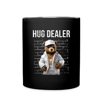 Gangster Hug Dealer Ours en peluche Drôle - Mug uni - noir - Devant