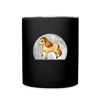 Lune de poney Shetland - Mug uni - noir - Devant