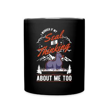 Seal Gift Seal Sea Lion - Full Colour Mug - black - Front
