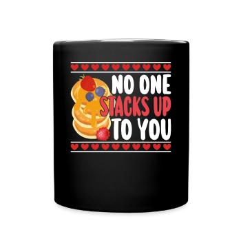 Pancake Lover Kids Valentines Day - Tasse einfarbig - Schwarz - Vorne