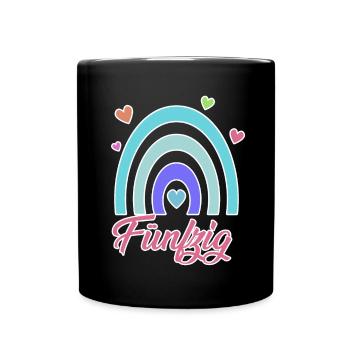 50. Geburtstag Regenbogen Vintage - Tasse einfarbig - Schwarz - Vorne