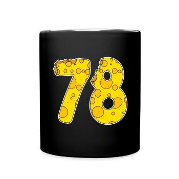 78 ans de Lustig Käse - Mug uni - noir - Devant