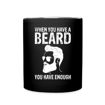 Giftidea Beard Men - Tasse einfarbig - Schwarz - Vorne