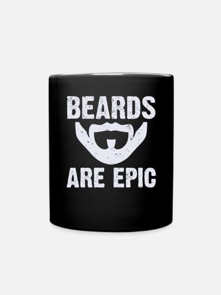 Giftidea Beard Men - Tasse einfarbig - Schwarz