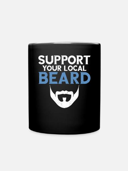 Giftidea Beard Men - Tasse einfarbig - Schwarz