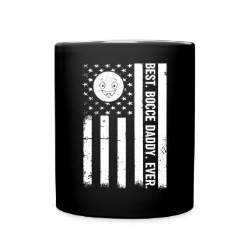 Best Bocce Daddy Ever - Boccia Player US Flag - Full Colour Mug - black - Front