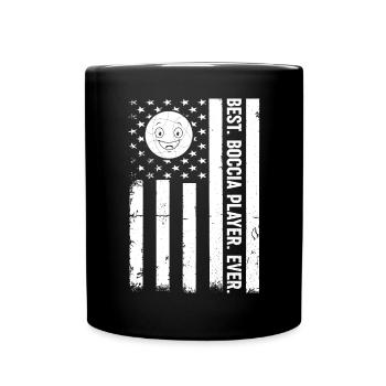 Boccia Player US Flag Best Boccia Player Ever - Full Colour Mug - black - Front