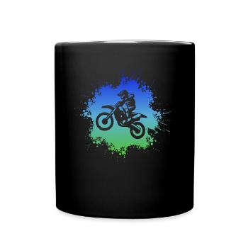 Motocross Dirt Bike Rider Moto Supercross MX - Mug uni - noir - Devant