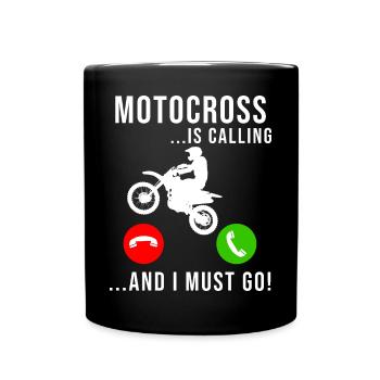 Motocross Dirt Bike Rider Moto Supercross MX - Mug uni - noir - Devant
