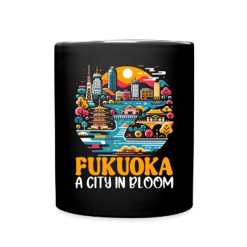 Fukuoka Japan Country Travel Vacation Japanese - Full Colour Mug - black - Front