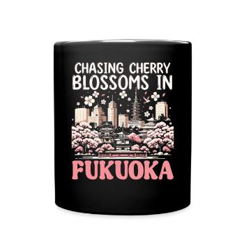 Fukuoka Japan Country Travel Vacation Japanese - Full Colour Mug - black - Front