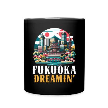 Fukuoka Japan Country Travel Vacation Japanese - Full Colour Mug - black - Front