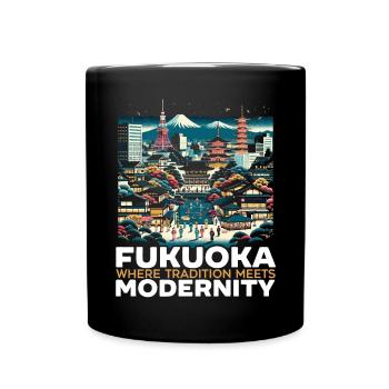 Fukuoka Japan Country Travel Vacation Japanese - Full Colour Mug - black - Front