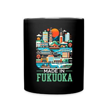 Fukuoka Japan Country Travel Vacation Japanese - Full Colour Mug - black - Front