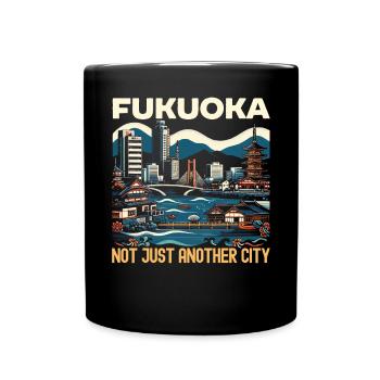 Fukuoka Japan Country Travel Vacation Japanese - Full Colour Mug - black - Front