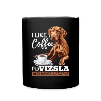Hungarian Magyar Vizsla Dog Breed I like coffee - Tasse einfarbig - Schwarz - Vorne