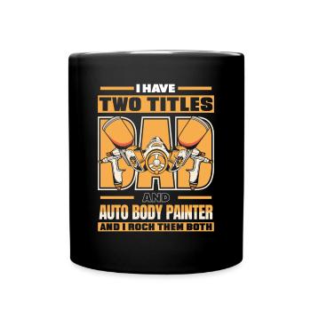 J’ai deux titres Papa Automobile Véhicule Voiture - Mug uni - noir - Devant