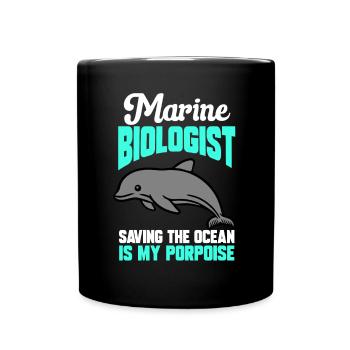 Marine Biology Ocean Marine Biologist - Full Colour Mug - black - Front