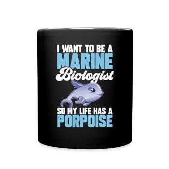 Marine Biology Ocean Marine Biologist - Full Colour Mug - black - Front