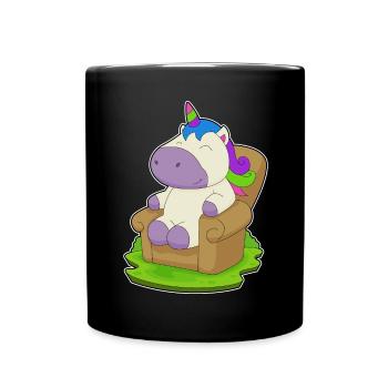 Unicorn Armchair - Full Colour Mug - black - Front