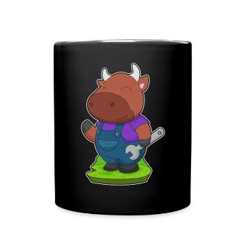 Atelier de clé mécanique Bull - Mug uni - noir - Devant