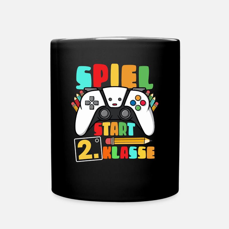 2. Klasse Spielstart Gamer - Tasse einfarbig - Schwarz